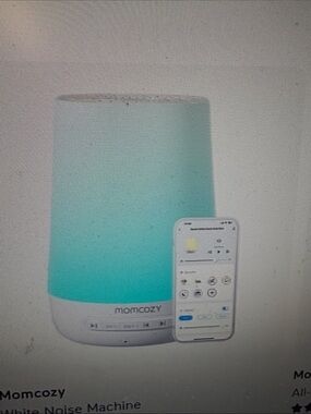 Momcozy Teal White Noise Sound Machine with Night Light